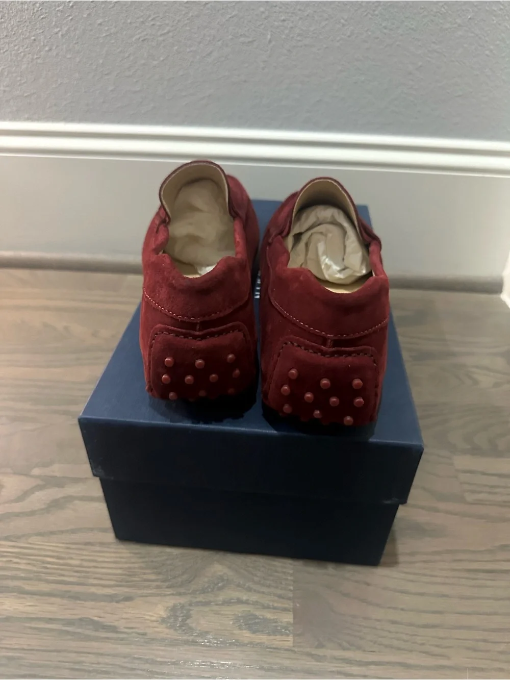 Jack Erwin Parker Burgundy Suede Loafers for Men